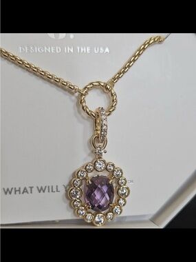 Ring Bomb Party Necklace February 2026 - A Dream State Amethyst Rose Gold Pl NEW
